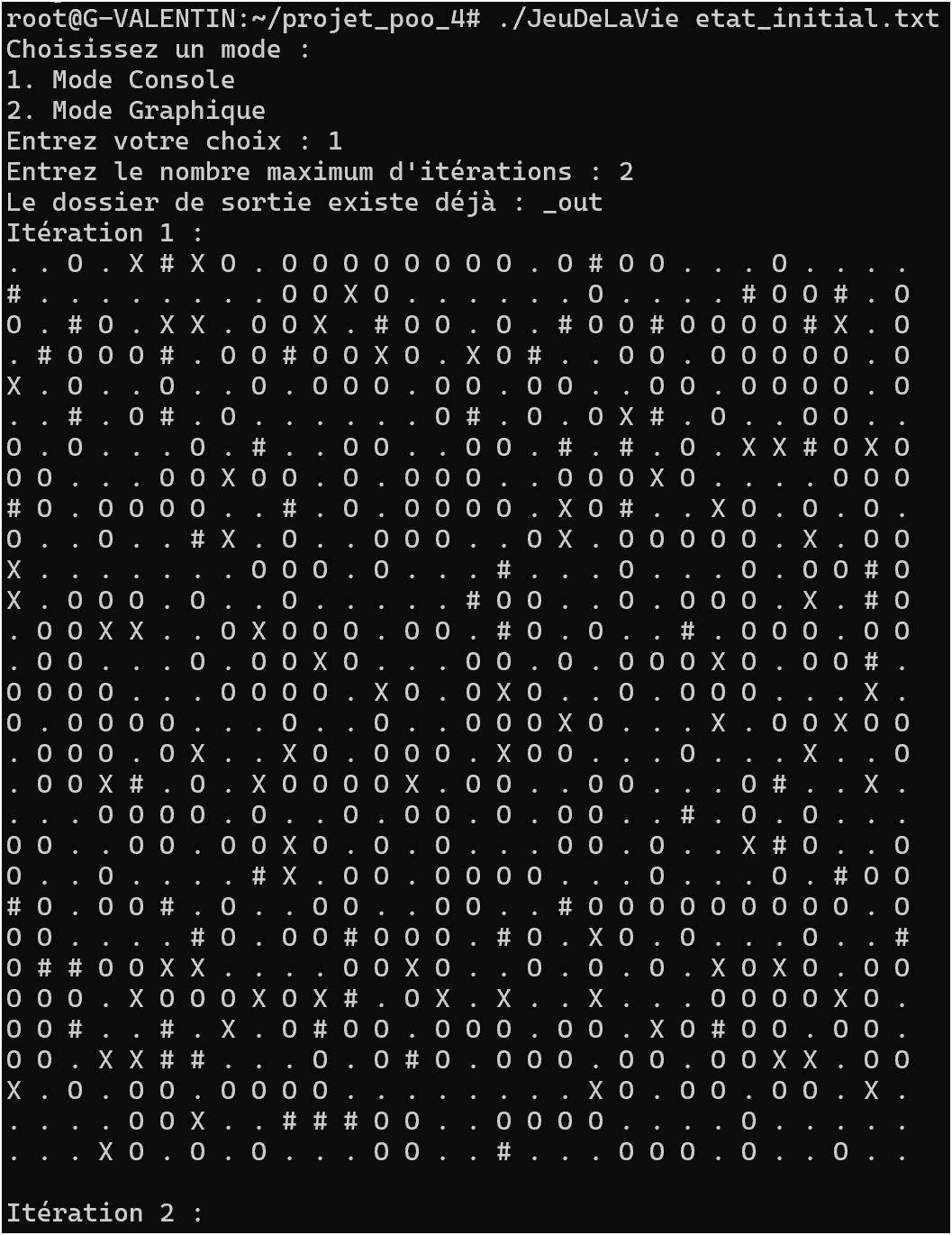 Simulation du jeu de la vie